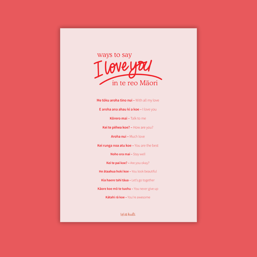 Ways to say 'I love you' in te reo Māori