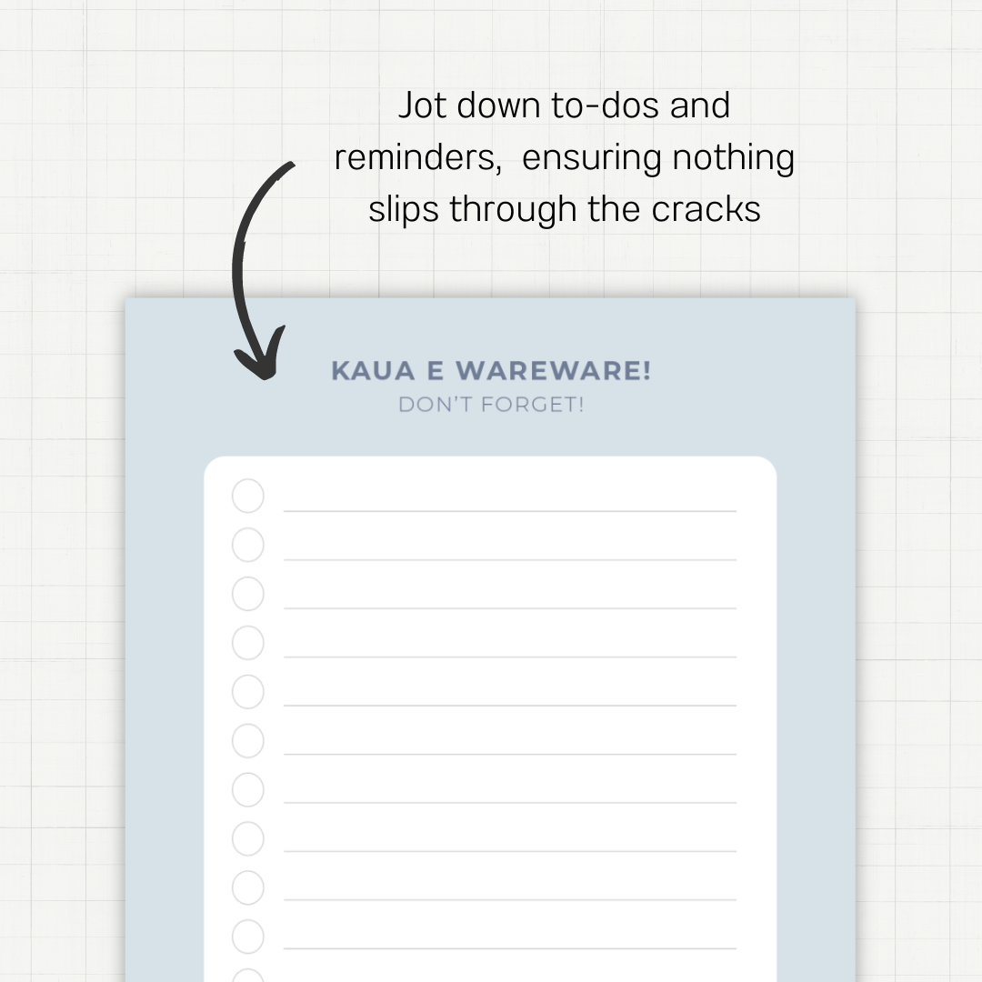 Kaua e Wareware • Don't forget (A5 Magnetic Planner)