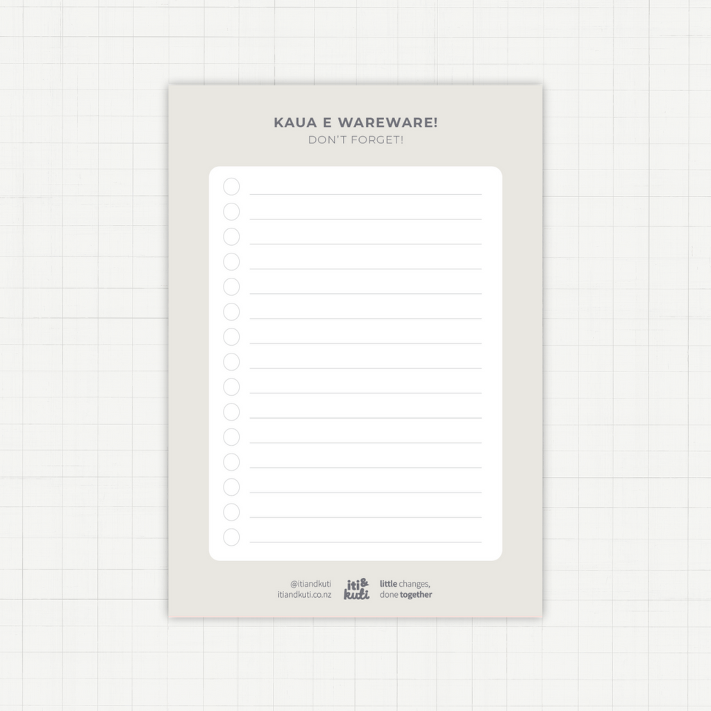 Kaua e Wareware • Don't forget (A5 Magnetic Planner)
