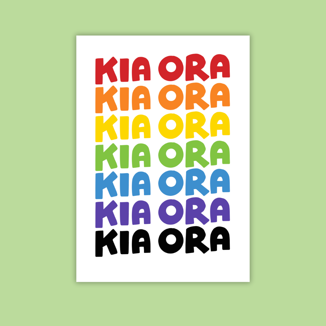 Kia ora • Hello, thank you (rainbow)