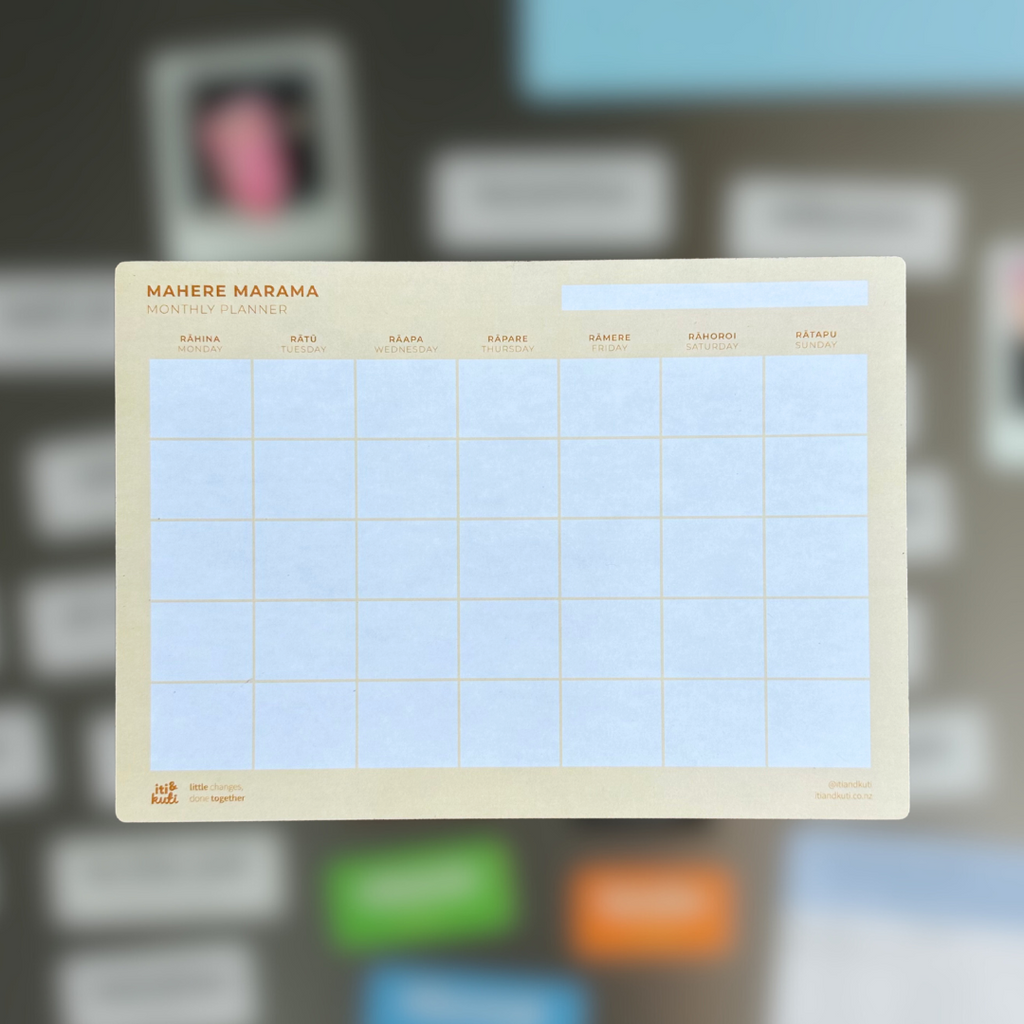 Mahere Marama • Monthly Planner (A4 Magnetic Planner)