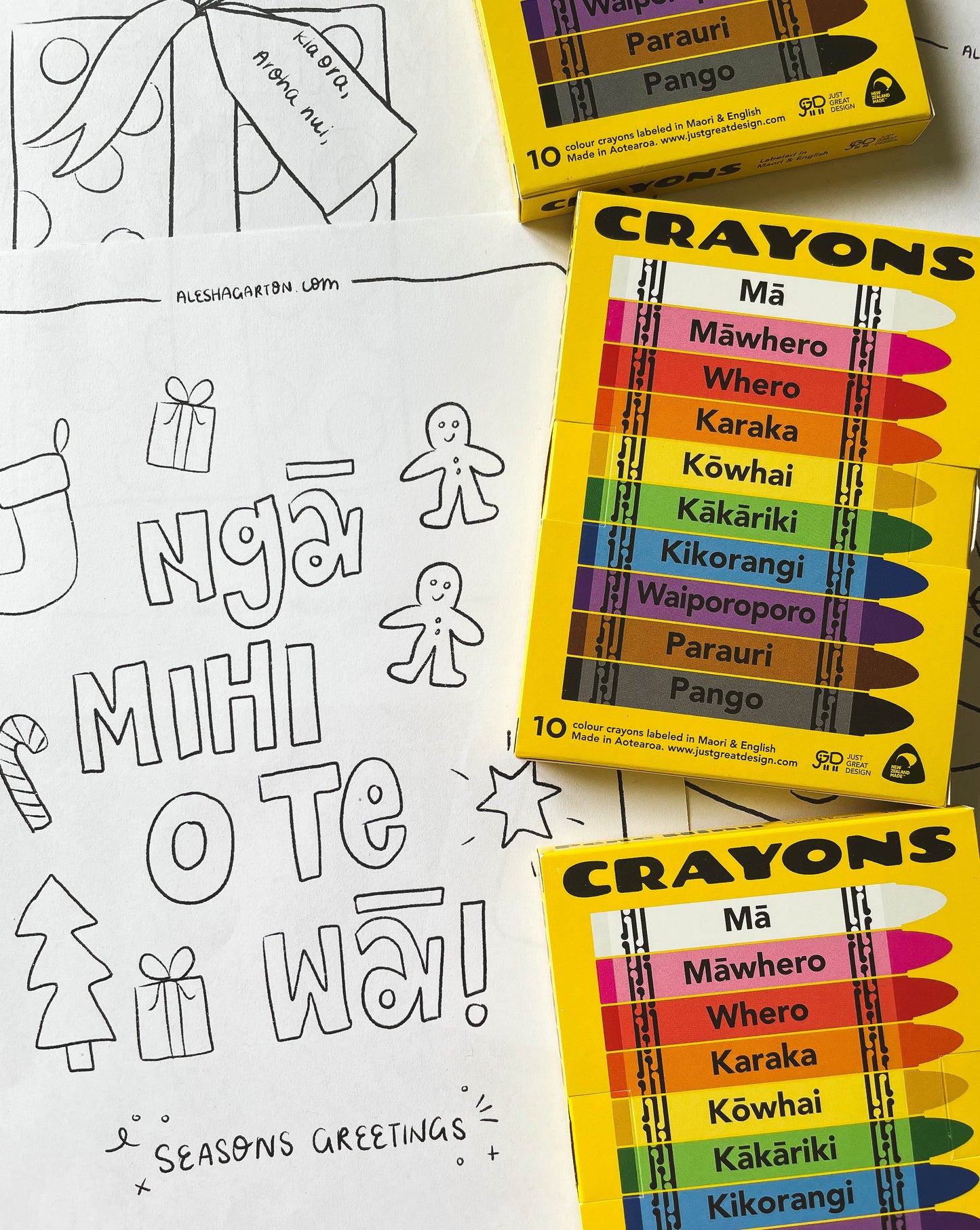 Te reo Māori pene hinu (crayons)